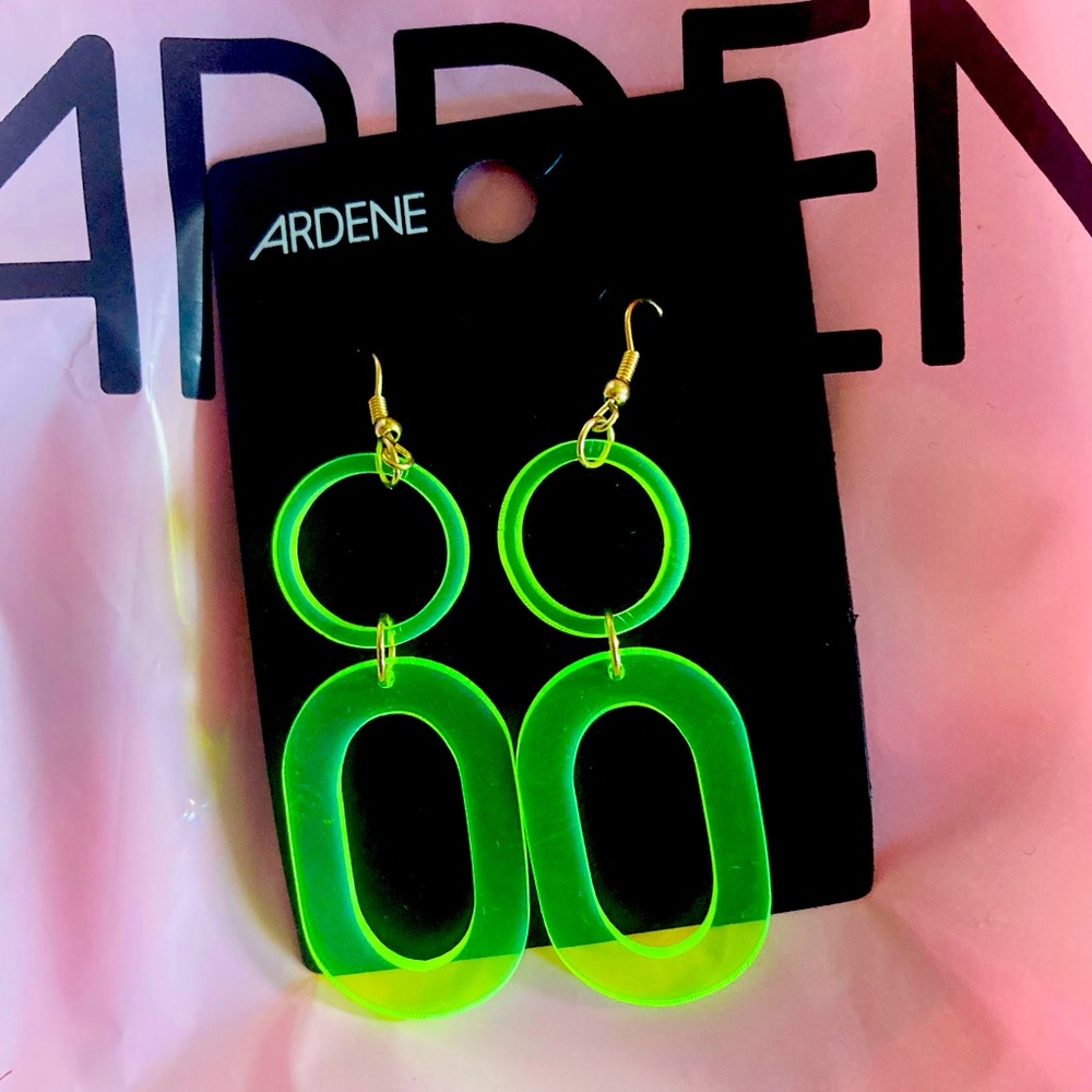 Neon Yellow Semi-transparent Earrings - Ardene